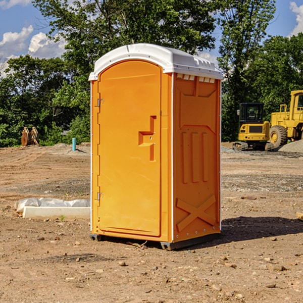 how often are the portable toilets cleaned and serviced during a rental period in Amada Acres